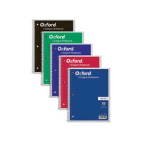 Coil-Lock Wirebound Notebooks 1 Subject, Wide/Legal Rule, Assorted Color Covers, 10.5 x 8, 70 Sheets