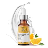 BH DERMCENTER Hyaluronic Acid & Vitamin C Anti Aging Serum - Moisturizes and Brightens Skin  2 oz