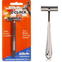 Gillette 7 O'Clock PII Trac II Razor + Trac II Chrome Handle