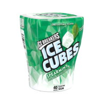 'ICE BREAKERS ICE CUBES Spearmint Flavored Sugar Free Chewing Gum, Made with Xylitol, 40 Piece Bottle'