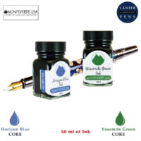 Monteverde 60ml Core Fountain Pen Ink Bottle (30ml Horizon Blue Ink Bottle G309HB, 30ml Yosemite Green Ink Bottle G309YG)