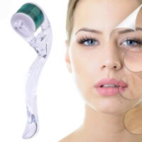 VONTER Derma Roller Micro Needles Advanced Version- Angel Kiss Stainless Steel Individual Micro Needle Roller Microneedling Cosmetic Instrument For Face - Includes Storage Case 0.25MM-Green