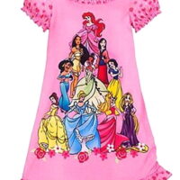 Disney Princess Little Girls Pyramid of Princess' Nightshirt, Size: 2
