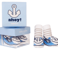Socks - - Ahoy Rattle Blue Baby Accessories 0-12 Mos