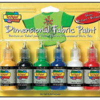 Scribbles Fabric Paint Set 3D Shiny 6pc