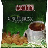 NineChef Bundle - Gold Kili All Natural Instant Ginger Caffeine Free Herbal Tea Drink Sampler Pack (20 Sachets) - 12.6 Oz + 1 NineChef Brand Long Handle Spoon