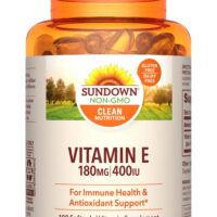 Sundown Naturals Vitamin E 180 mg (400 IU) Di-Alpha, 100 Synthetic Softgels