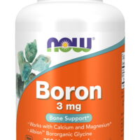 NOW Supplements, Boron 3 mg (Bororganic Glycine), Structural Support*, 250 Veg Capsules