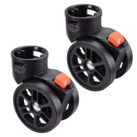 AW 2Pcs 2' Swivel Replacement Wheel Caster with Locking Brake for AW Makeup Case