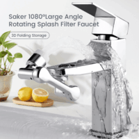Saker Multifunctional Faucet Extender, 1080° Rotatable Sink Faucet Attachment, Kitchen Sink Faucet Aerator (Shower & Water Column Mode)