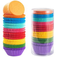 Gifbera Standard Rainbow Cupcake Liners Colorful Muffin Paper Baking Cups 400-Count, 2 in