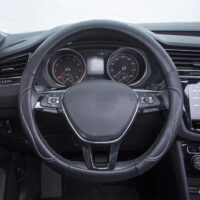 Auto Drive 1PC Steering Wheel Cover Country Black/White - Universal Fit
