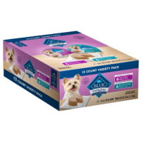 Blue Buffalo Delights Small Breed Top Sirloin & Grilled Chicken Pate Wet Dog Food Variety Pack for Adult Dogs, Grain-Free, 3.5 oz. Cups (12 Pack)