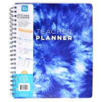 Pen+Gear Undated Teacher Planner, Blue Tie Dye