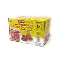 HEB Watermelon Pomegranate Herbal Ice Tea Single Serve Pods - 12 count