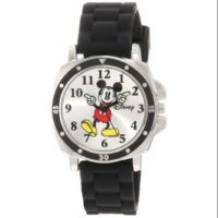 Kids' Mickey Mouse Watch with Black Rubber Strap
