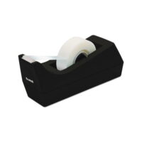 Desktop Tape Dispenser 1' Core, Weighted Non-Skid Base, Black