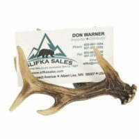 Rustic ANTLER BUSINESS CARD HOLDER, Desktop Holder, by Slifka