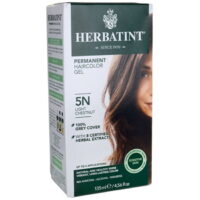 Herbatint Permanent Hair Color Gel, 5N Light Chestnut, 1 Box