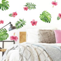 RoomMates Hibiscus Flower Peel and Stick Wall Decals 8.4 inches x 9.9 inches