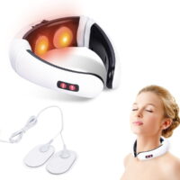 Neck Massager with Pulse Pads, Pain Relief, Portable Deep Tissue Trigger Point Massager Adjustable 15 Speeds at Home Office Travel Driving