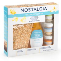 Nostalgia KPK400 Hot Air & Kettle Popcorn Kit, 3 Seasonings, Oil, Popcorn Kernels