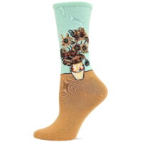 Hot Sox Van Gogh's Sunflowers Crew Socks