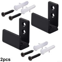 Wall Mount Floor Guide Matte Carbon Steel Barn Door Hardware 1/8' Bathroom