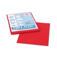 Pacon Construction Paper, 76 lbs., 9 x 12, Holiday Red, 50 Sheets (PAC102993)