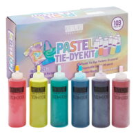 103 Piece Pastel Tie Dye Kit Set for Paint Party Supplies, Kids, Adults, 6 Assorted Colors