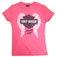 Harley-Davidson Little Girls' Always An Angel Short Sleeve Tee 1530764 (4/5), Harley Davidson