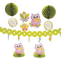 Owl Baby Shower Decorating Kit - Party Decor - 8 Pieces