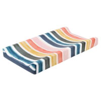EIMELI Premium Changing Pad Cover - Ultra-Soft Cotton Blend, Stylish Woodland Pattern, Safe and Snug for Baby (Rainbow)