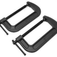 WEN Heavy-Duty Cast Iron C-Clamps with 6-Inch Jaw Opening and 2.75-Inch Throat, 2 Pack