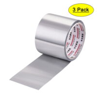 Aluminum Foil Tape, 77mmx32m Self-adhesive Waterproof High Temperature Sealing Tapes for HVAC Duct Pipe Insulation, 3Pcs