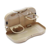 Back Seat Car Organizer with Tray Table Back Seat Mounted Dining Table Foldable Back Seat Tray Multi-functional with Water Cup Bottle Beverage Stand