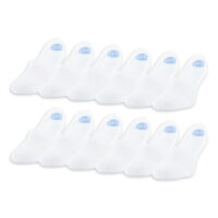 Peds Women's Lightweight Mid Cut Liners, White, 12 Pairs