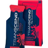 TRANSCEND 15g Glucose Gel Strawberry - 3 Pack-1.1oz