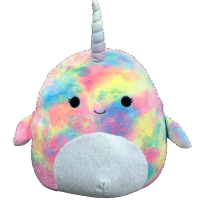 Squishmallows Kellytoy Official Sealife Animal 8' Navina the Narwhal Plush Doll Super Soft
