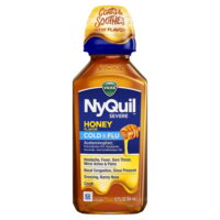 Vicks NyQuil SEVERE Honey Flavored Cold & Flu Liquid Medicine, Maximum Strength 9-Symptom Nighttime Relief for Headache, Fever, Sore Throat, Minor Aches and Pains