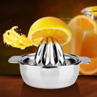 Stainless Steel Lemon Lime Squeezer Kitchen Manual Citrus Press Juicer Hand Press Squeezer Tool, Silver
