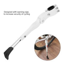 Tebru White Aluminum Alloy Bike Cycling Bicycle Kick Stand Fits for 16  20  24  26 , Bike Kick Stand,Bike Stand