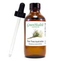 Tea Tree Australia Essential Oil - 4 fl oz (118 ml) Glass Bottle w/ Cap & Additional Glass Dropper - 100% Pure Essential Oil by GreenHealth