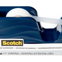 Scotch Desktop Tape Dispenser, Scotch Magic Tape 3/4' x 350', Navy