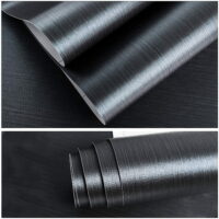 VEELIKE Blue Brushed Stainless Steel Contact Paper 15.74'x118.11' Rust Resistance Waterproof Removable Peel and Stick Wallpaper for Metal Surface Kitchen Cabinet Refrigerator Elevator Door