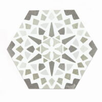 FloorPops Grey Ribera Peel & Stick Hexagon Virgin Vinyl Floor Tiles