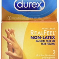 5 Pack Durex Avanti Bare Real Feel Non-Latex Condoms 3 Condoms Each