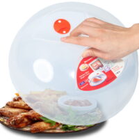 LAYRON Large Microwave Cover for Food Easy Grip Handle Microwave Splatter Lid with Steam Vent,BPA Free,11.5 inches,Dishwasher Safe