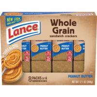 Lance Sandwich Crackers, Made with Whole Grain Peanut Butter, 8 Ct Box