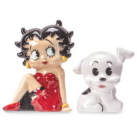 Collections Etc Betty & Pudgy Ceramic Salt & Pepper Shaker Set